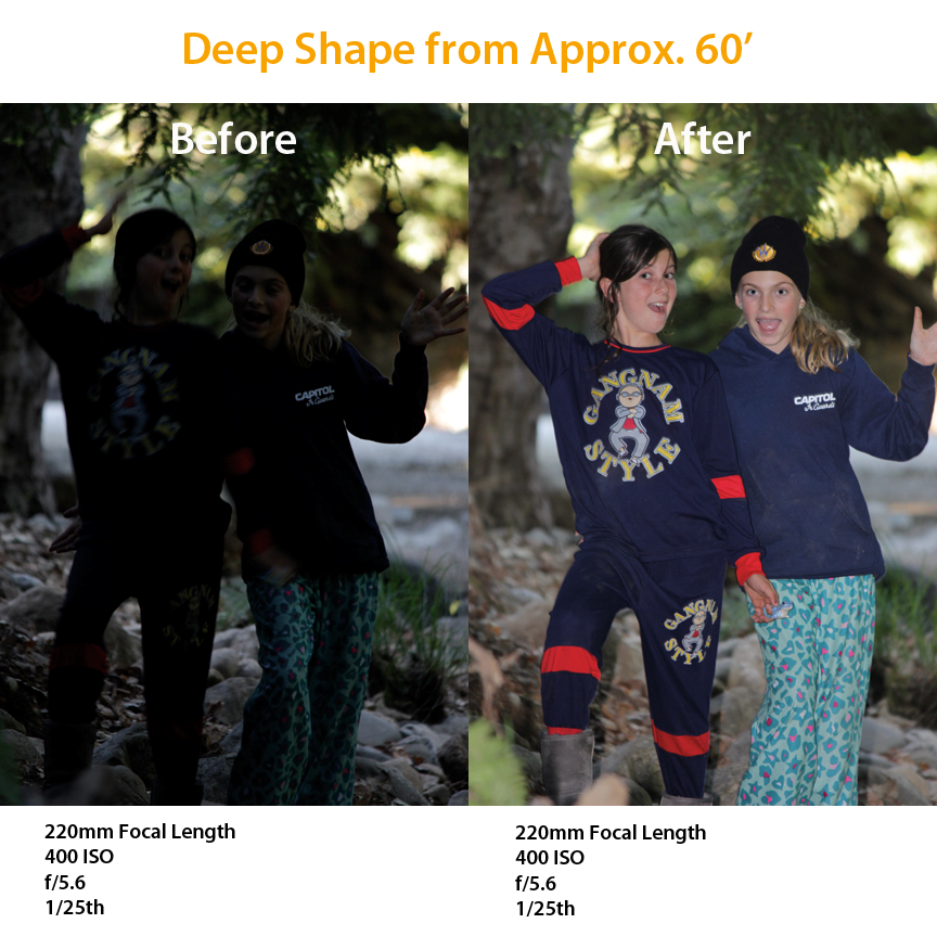 Before and after shots from 60'