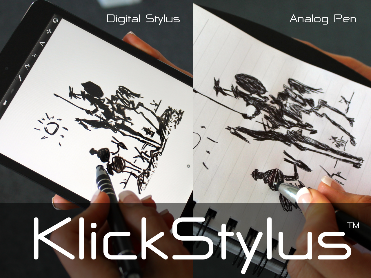 Klick Stylus Pens - Digital Touchscreen Stylus & Ballpoint Pen