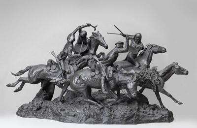 Dragoons 1850, cast #5, 1917, Frederic Remington, private collection
