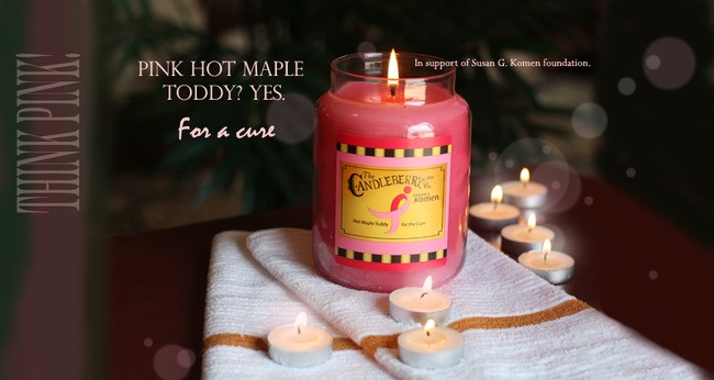 Susan G. Komen PINK Hot Maple Toddy Candle