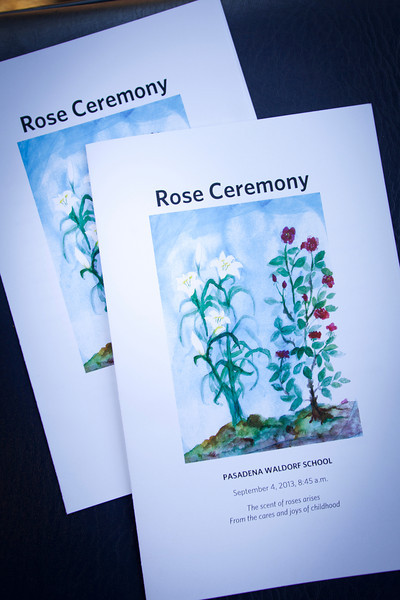 Programs for the Pasadena Waldorf School Fall 2013 Rose Ceremony