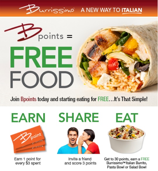 Bpoints = FREE FOOD!