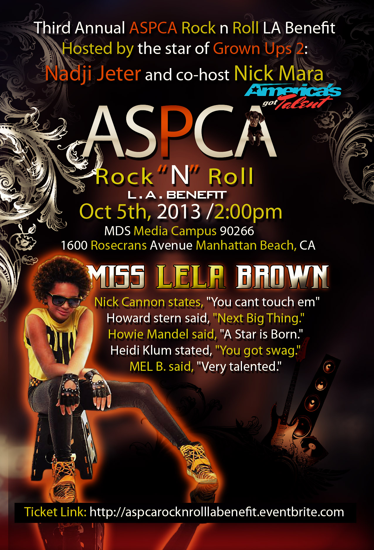 Miss Lela Brown performing at our ASPCA Rock n Roll LA Benefit 3  https://twitter.com/misslelabrown