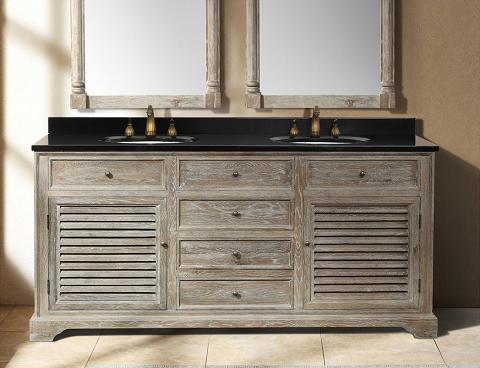 James Martin Solid Wood 71" Astrid Grey Double Bathroom Vanity 238-101-5711