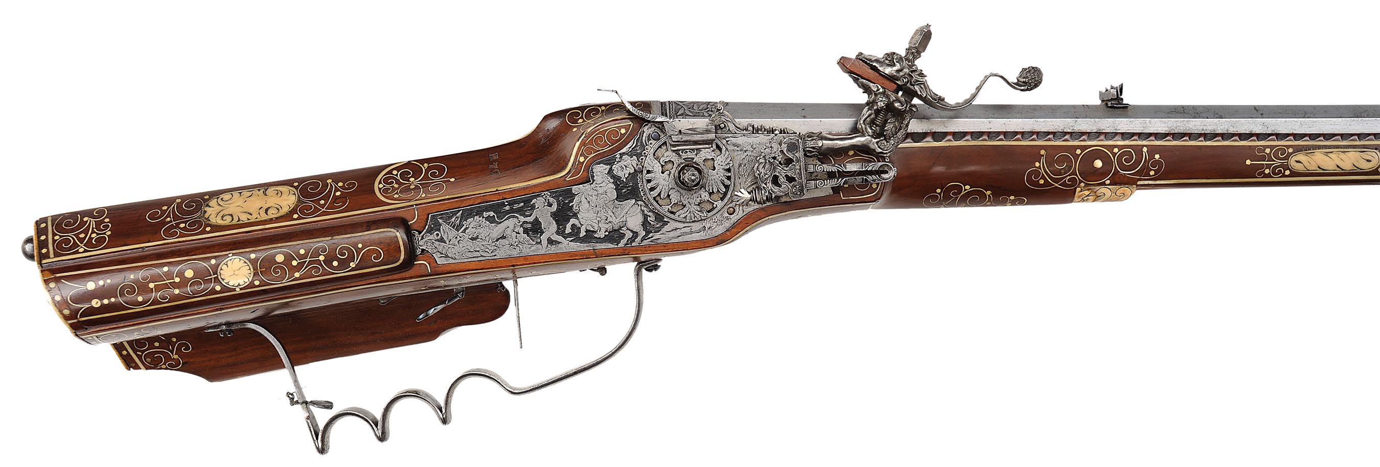 Superb Wheel Lock Rifle By Johann Mendel, Prague, Circa 1650