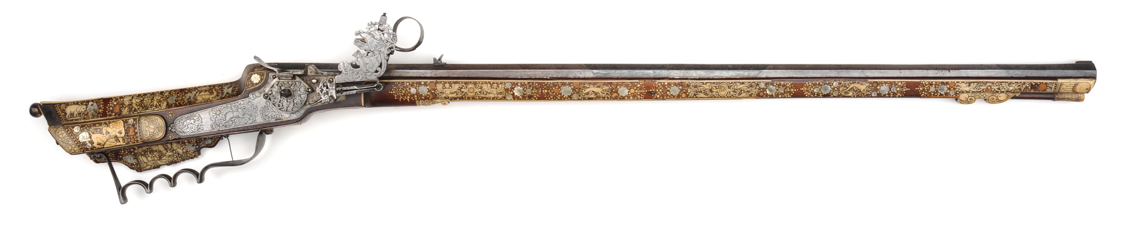 Fine Silesian Wheel Lock Rifle, Circa 1640