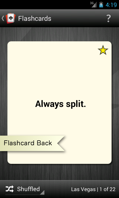 Basic Strategy Flashcard