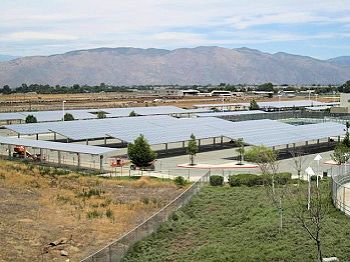 Baker Electric Inc. Project: Hemet Unified School District 4.4 MW solar canopies over parking spaces and playgrounds across 17 sites in the district.