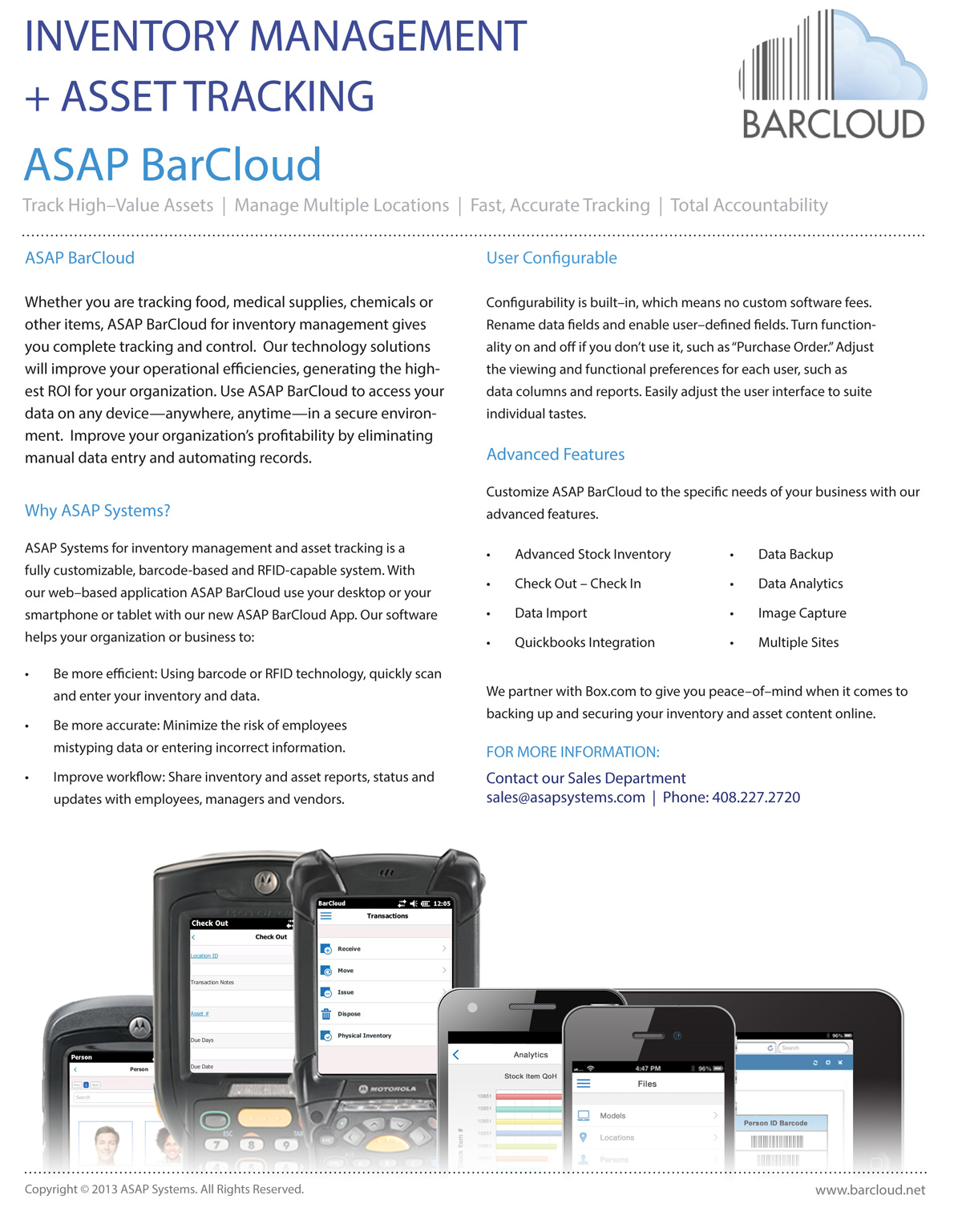 ASAP Systems BarCloud General Information