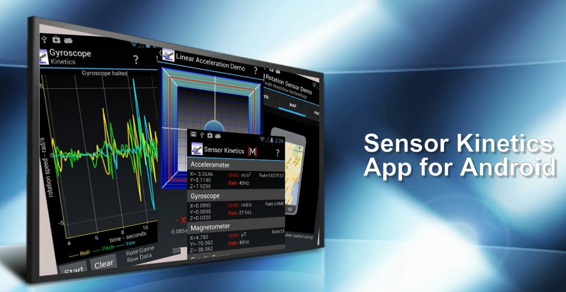 Sensor Kinetics app for Android and iOS.