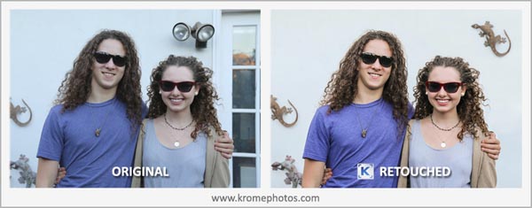 Krome Photo Custom Retouching fixes technical and composition issues that arise when using a smartphone for snapshots