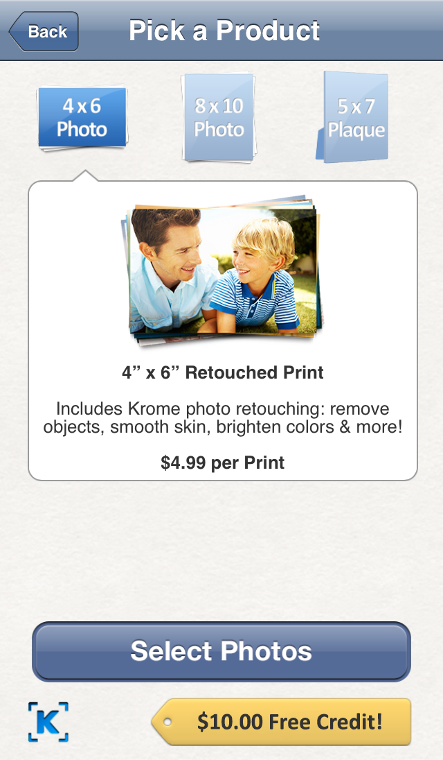 Krome Photos App also allows for seamless ordering of prints and photo books