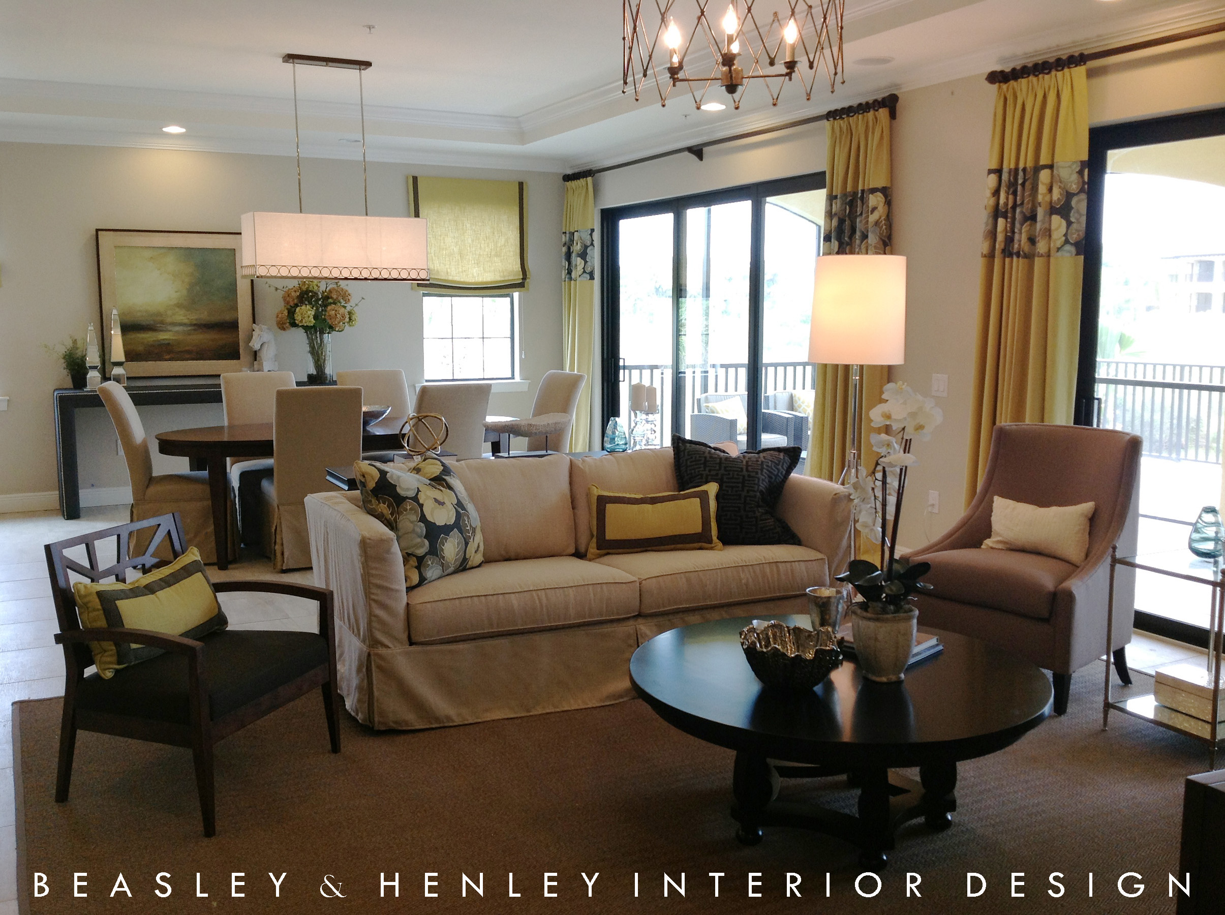 Beasley & Henley's Terzetto Living Room condo  for WCI in Naples