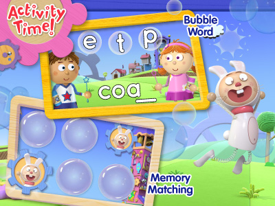 Educational activities and games to emphasize early literacy and math skills