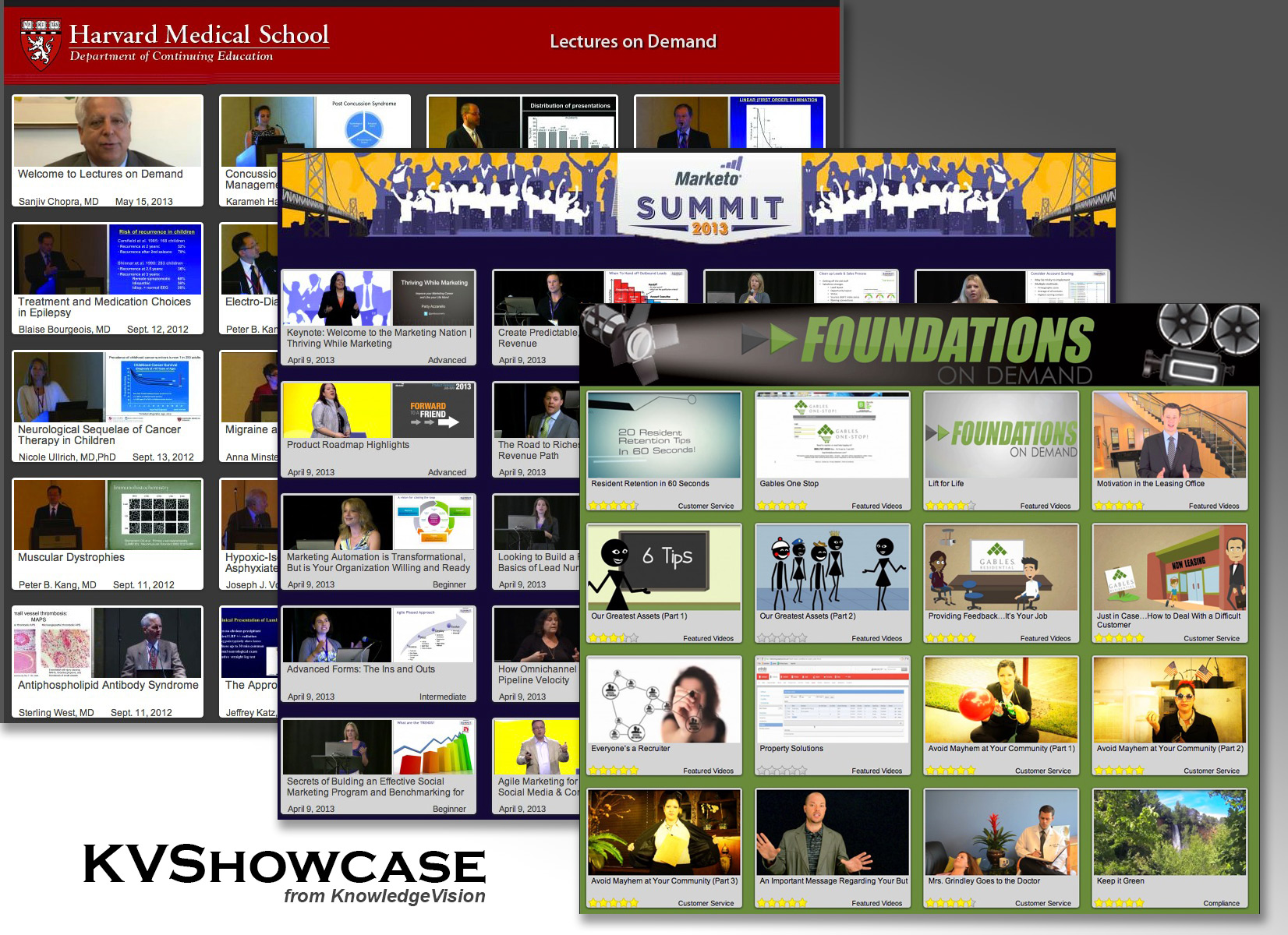 KVShowcase galleries are an attractive way to display, find, and view online presentations in a variety of application areas, from events to corporate learning.