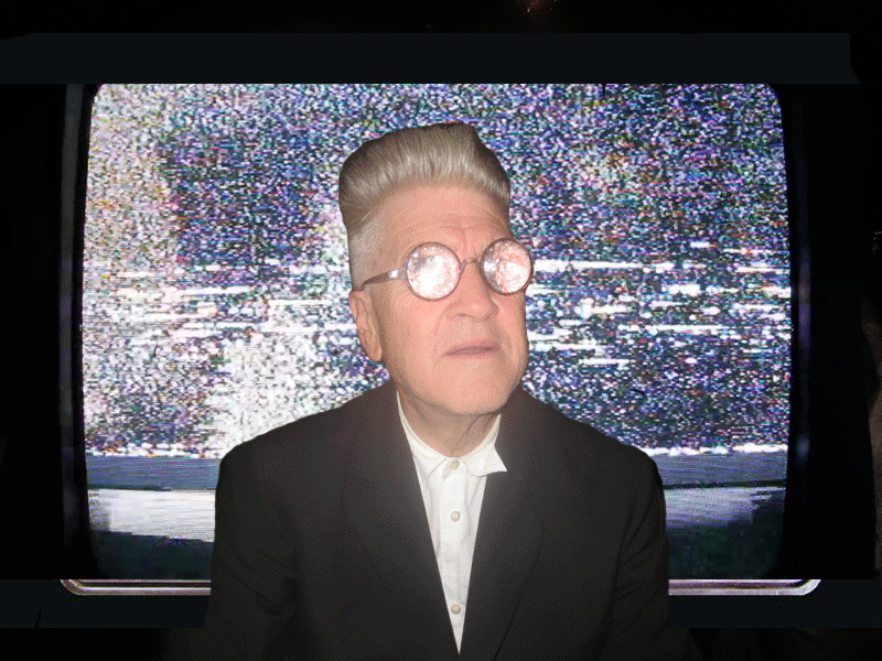 David Lynch wears Kaleidoscope Glasses by Future Eyes at his record release for The Big Dream