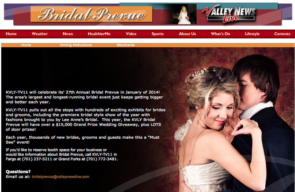 Bridal Prevue web site