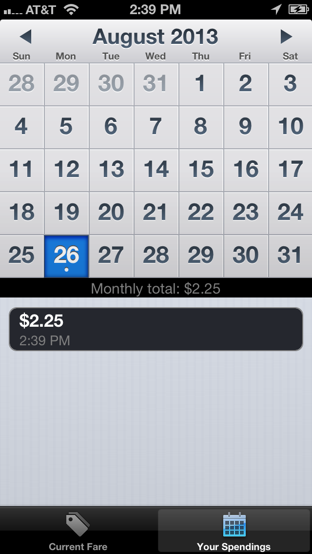 iDrive95 Calendar of Expenses