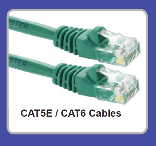 Network Cable: CAT5e, CAT6 / 6A