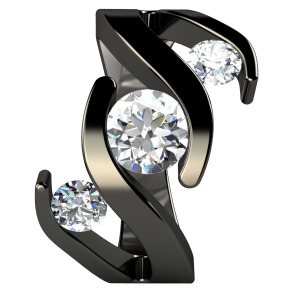 Black titanium rings are a hot trend, such as this Meghan Diamond Black