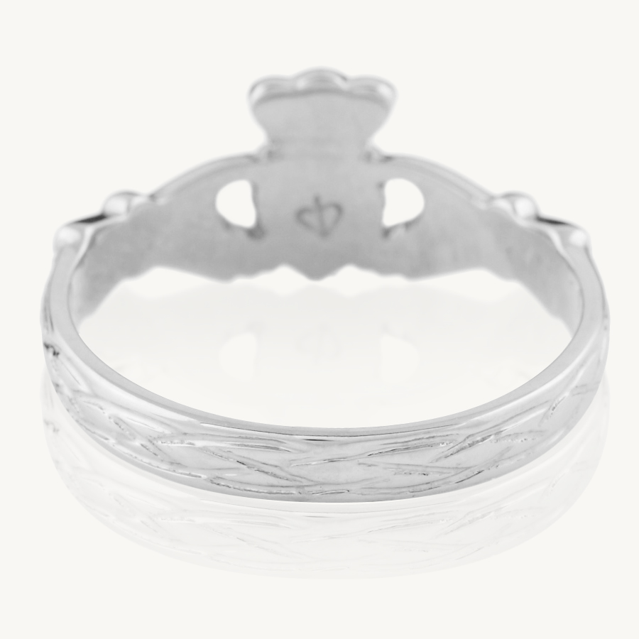 Traditional Claddagh Ring with Celtic Knot design