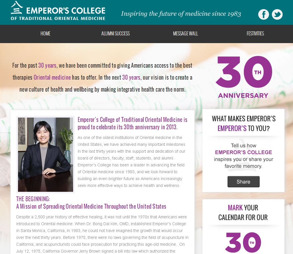 Emperor's College turns 30
