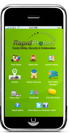 Rapid Protect App on iPhone