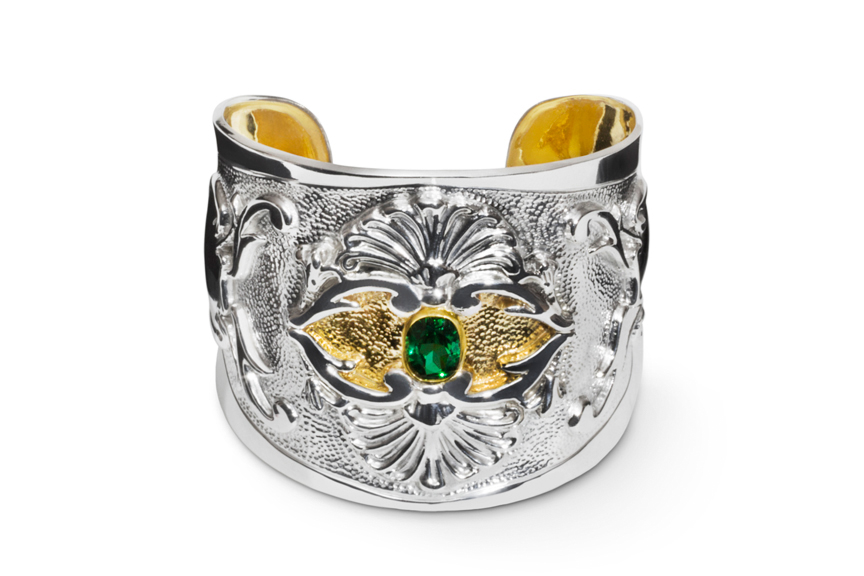 The Continental Cuff with Sparkling Green Topaz