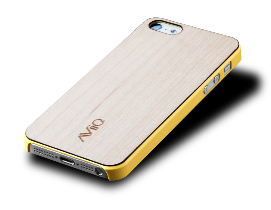 AViiQ Wood Trim Thin Series iPhone 5S/5 Cases - Yellow Maple