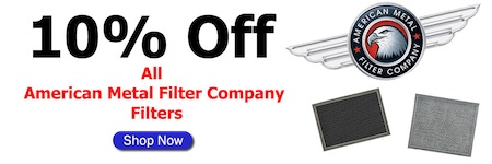 10% off all range hood and microwave filters October 1 - 31, 2013