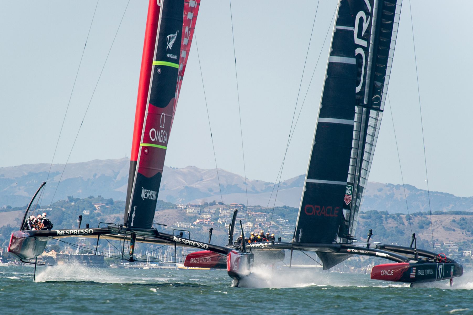 America’s Cup Sailboats with Vertical Axis Fixed-Wing Composite Sails