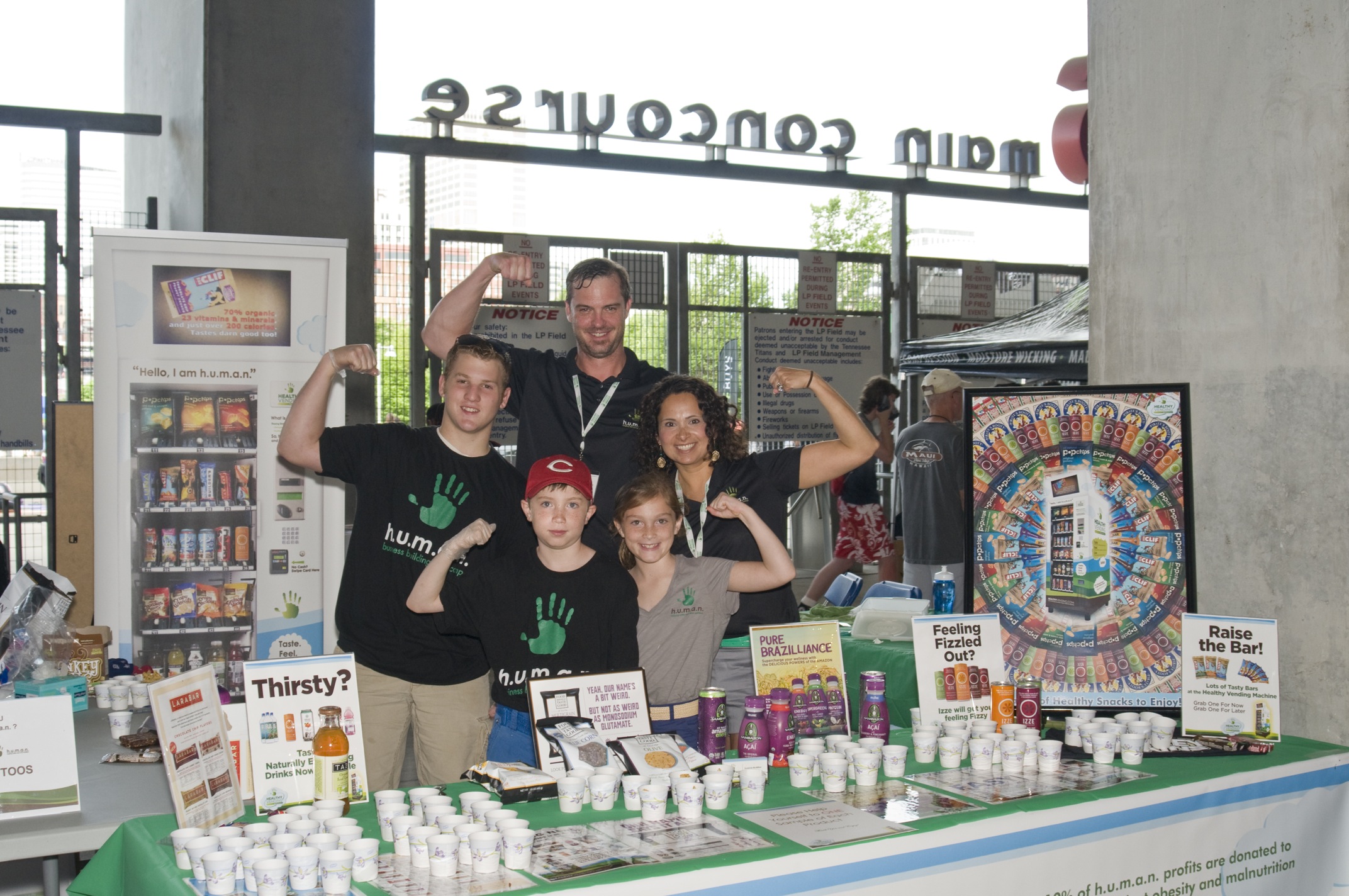 Suzanne McMillan and family hosting a local sampling event in Nashville, Tenn.