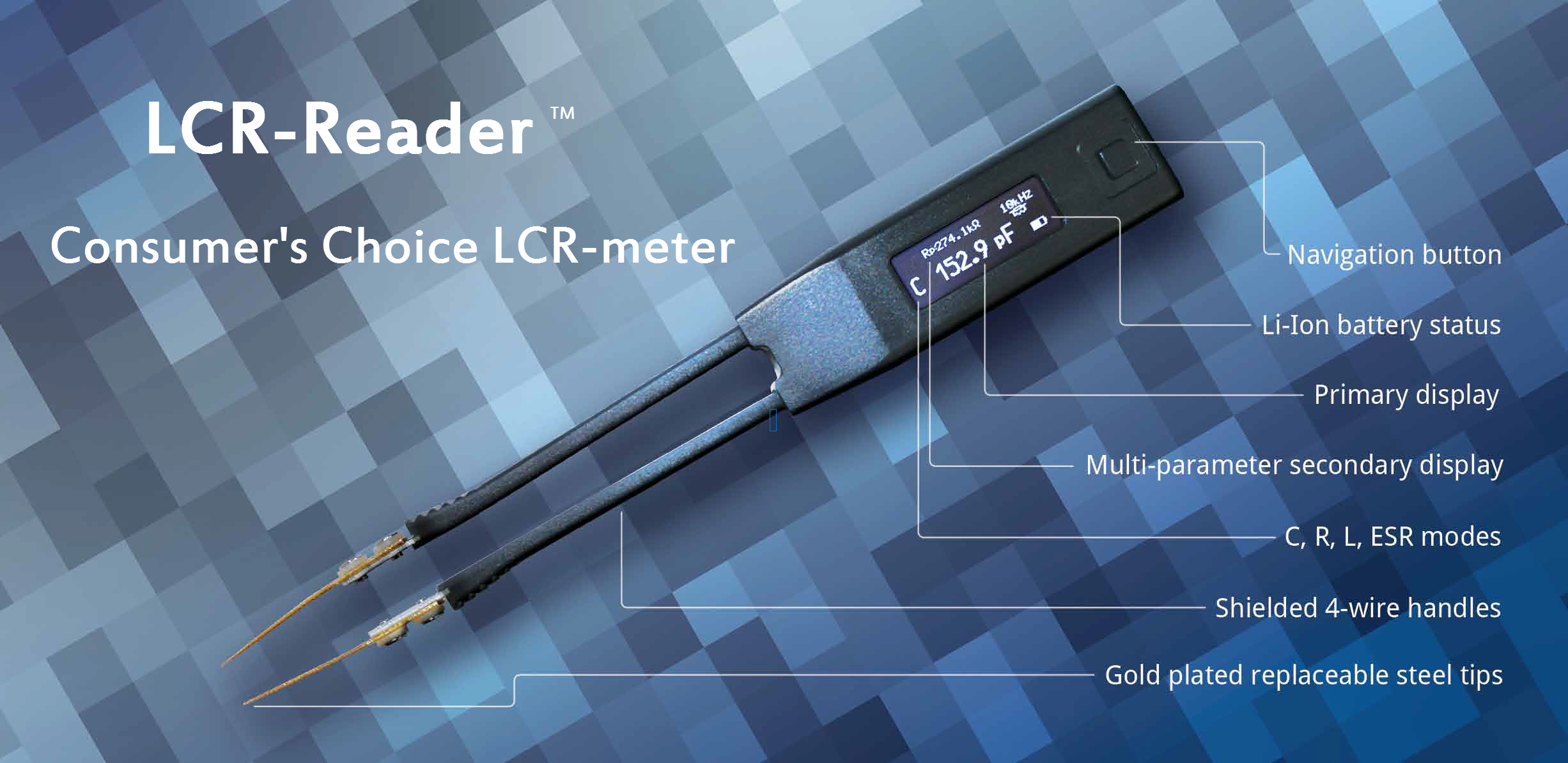 LCR-Reader Akin to Smart Tweezers LCR-meter