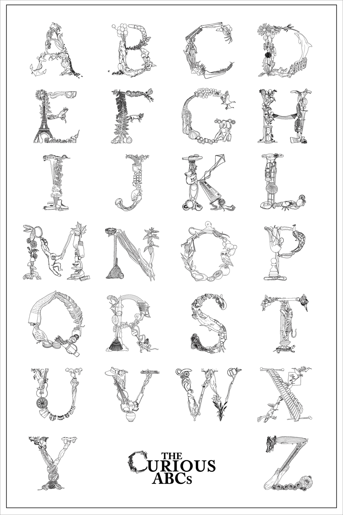 The complete alphabet.
