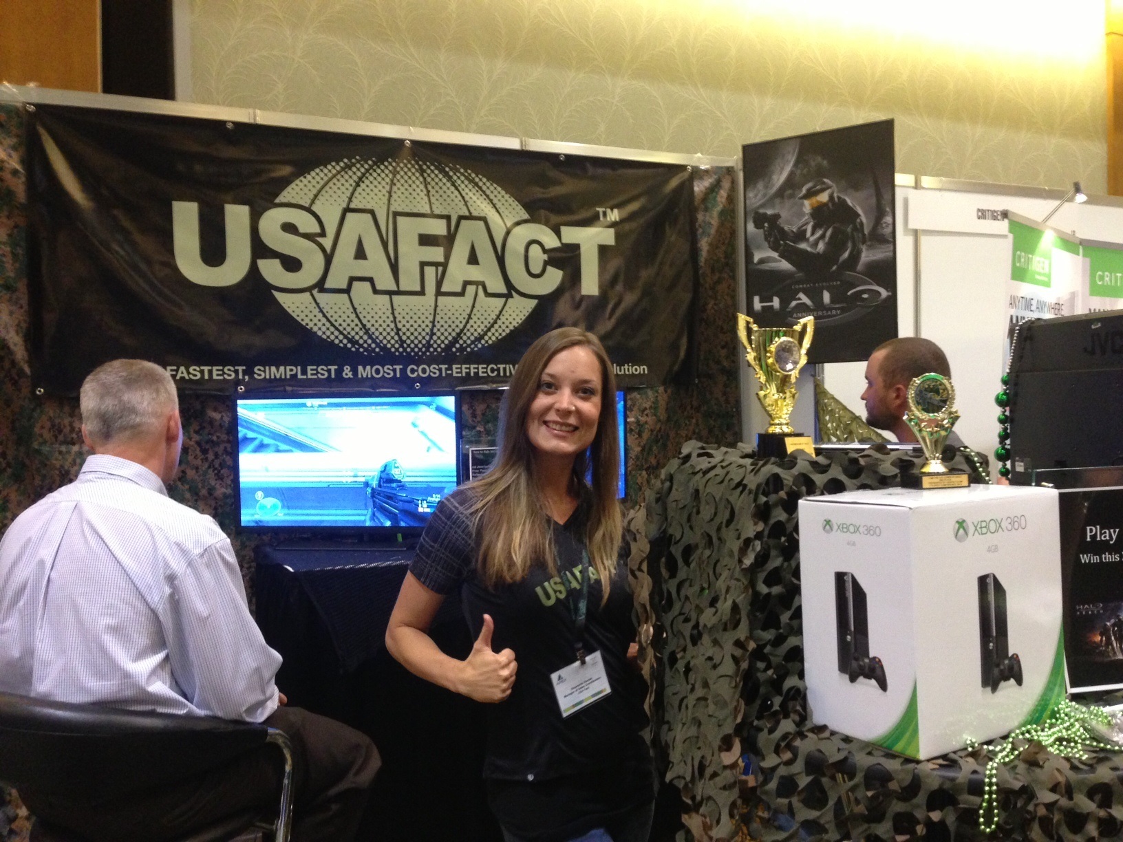 USAFact Background Screening booth at the CTA APEX Conference