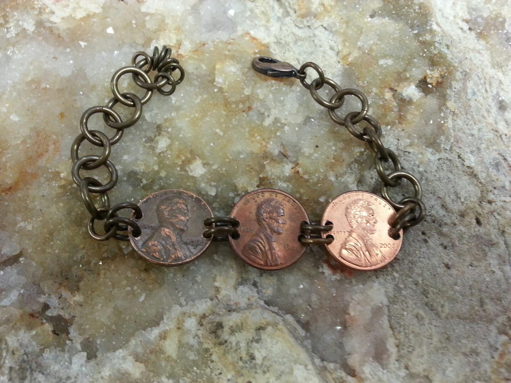 Pennies Braclet - Permanent Gift From A Friend