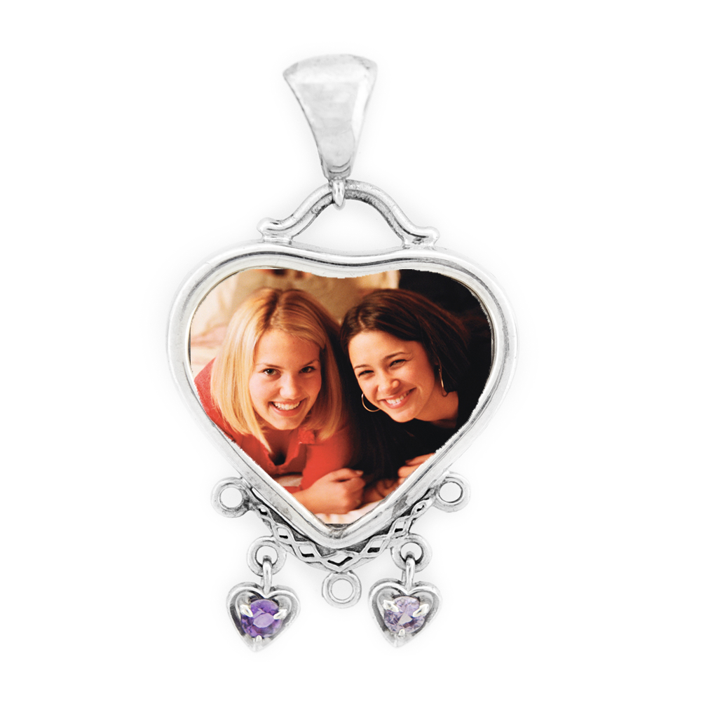Heart Mother's Pendant by PhotoScribe. Sterling Silver and Birthstones