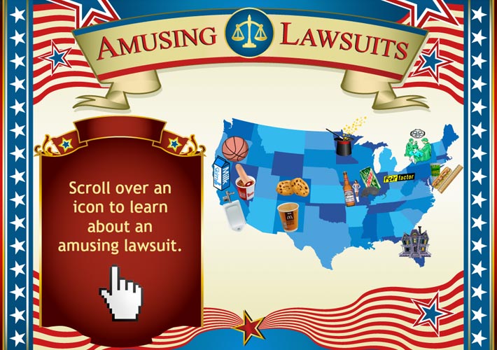 Amusing Lawsuits Interactive Infographic