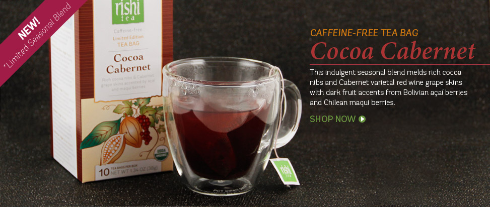 Cocoa Cabernet Tea as seen on Rishi Tea's Website