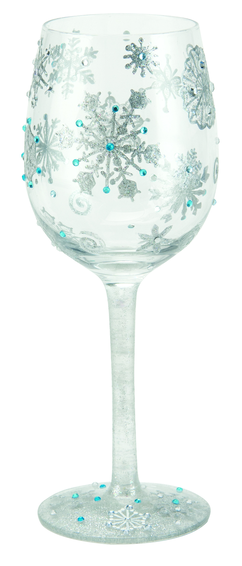 snowflake wine glass