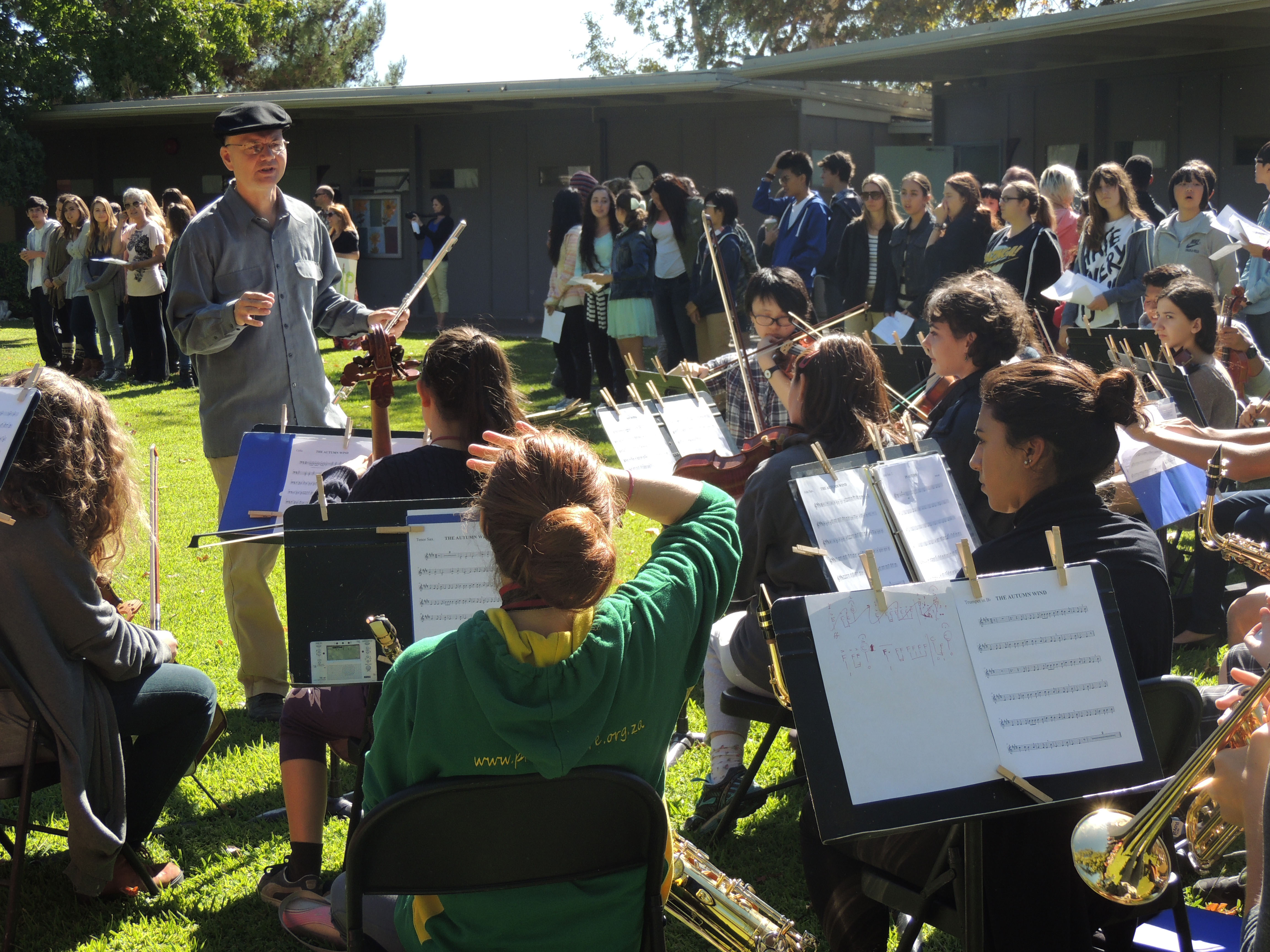 Highland Hall Waldorf School orchestra participating in the school's Michaelmas celebration.