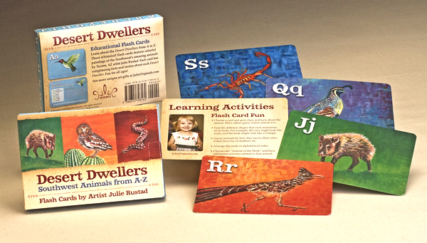 Flash Card set includes 26 Southwest Animals and a fun activities card.