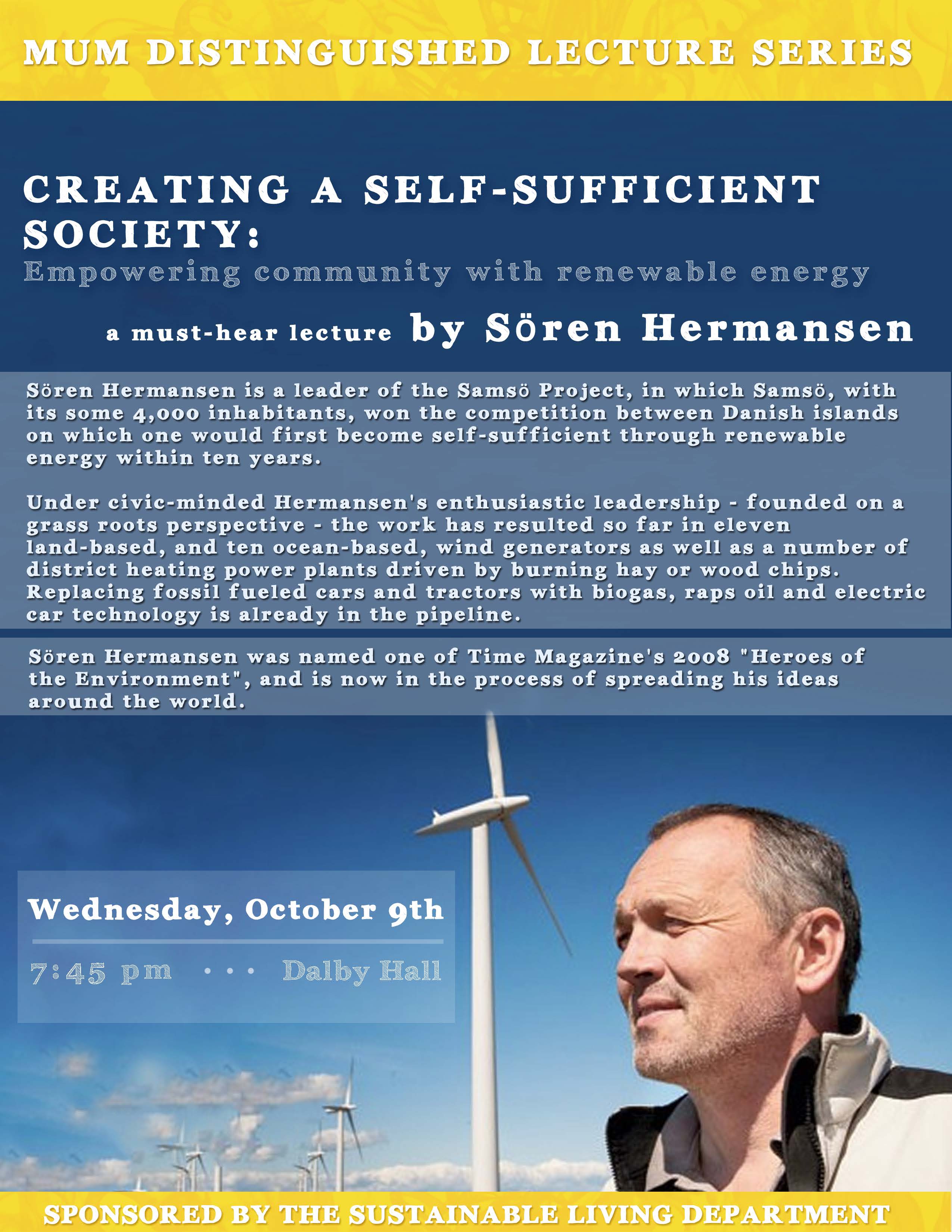 Creating A Self-Sufficient Society - lecture by Søren Hermansen