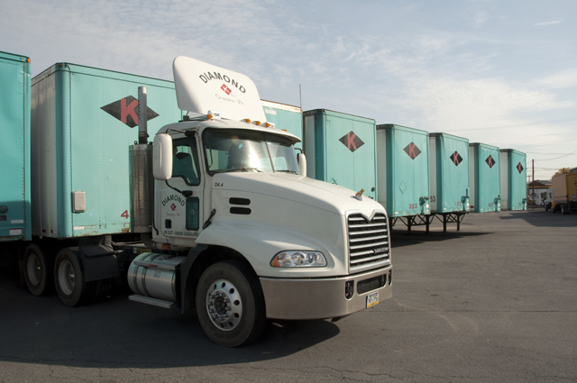 Fleet of Recycling Trucks at Diamond K