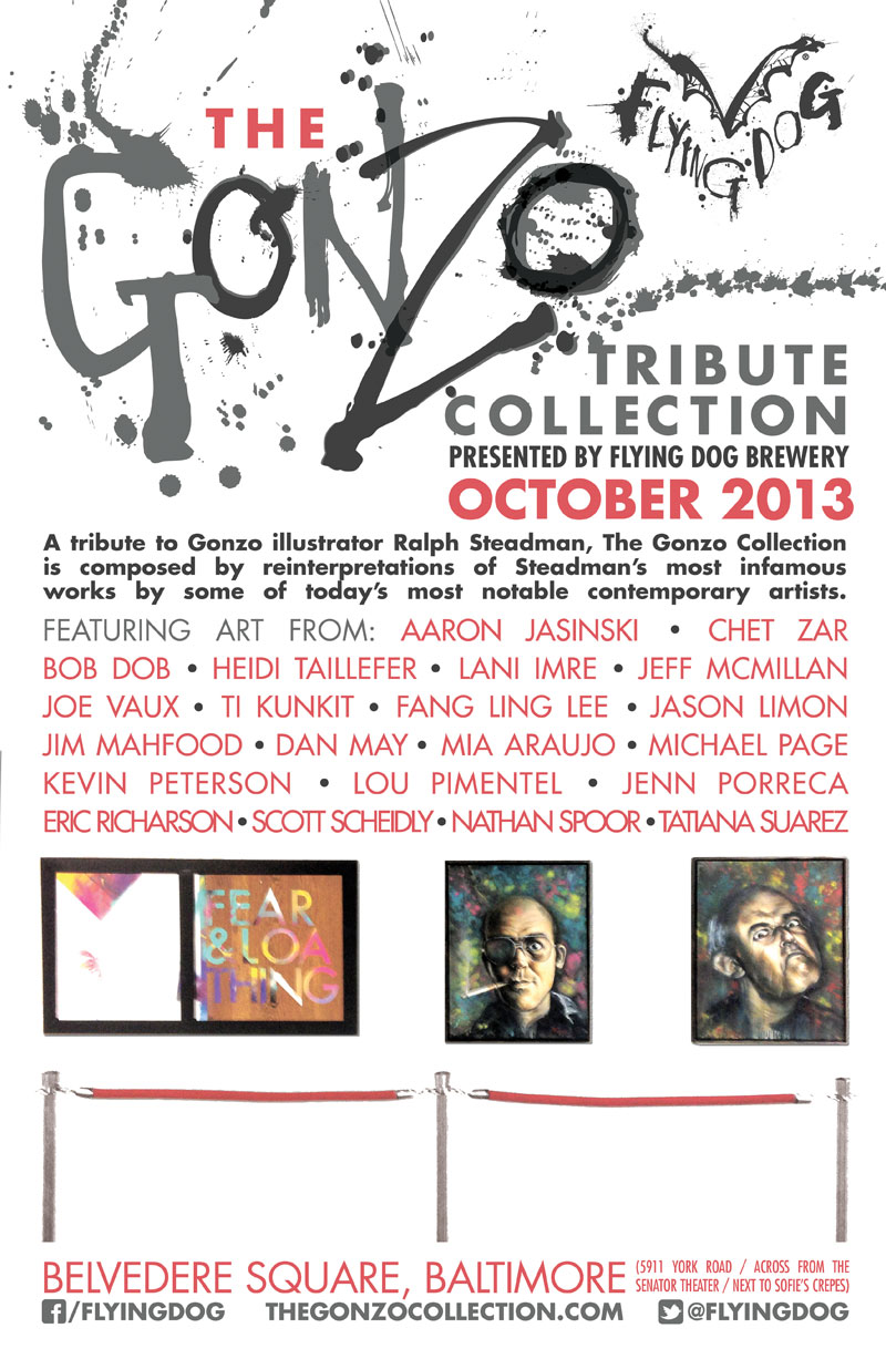 The Gonzo Collection: An art tribute to Hunter S. Thompson and Ralph Steadman commissioned by Flying Dog Brewery