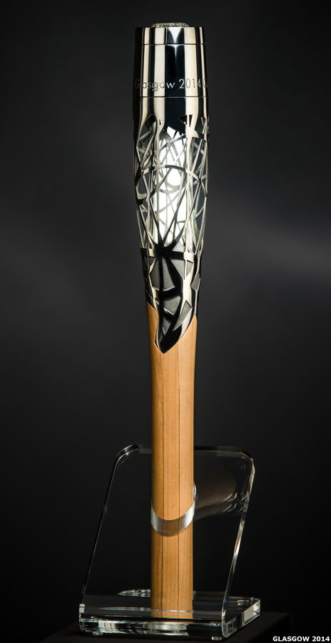 The Baton which is illuminated from within and will remain unread until the Games Opening Ceremony