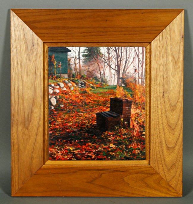 Scott Prior, "Backyard Barbeque," Oil on Panel