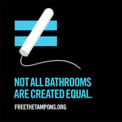Join Free the Tampons social media awareness crusade on Twitter (@freethetampons).