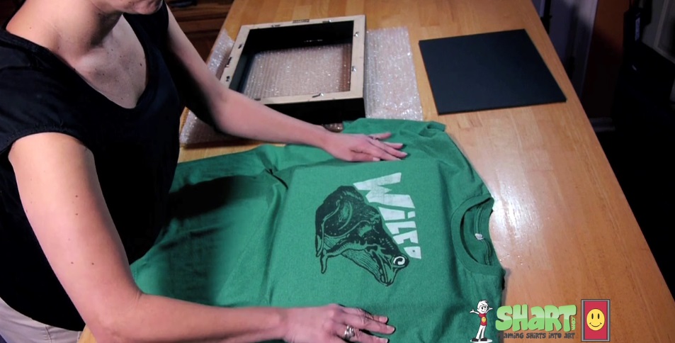 How to Frame A Shirt - Shart Step 2