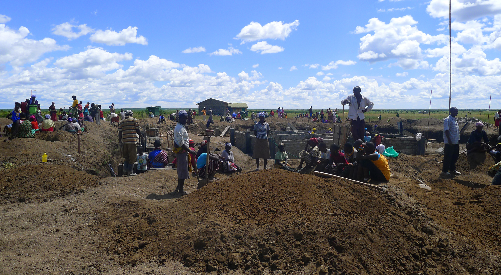 Harambee during construction of the WATERBANK School at Uaso Nyiro Primary
